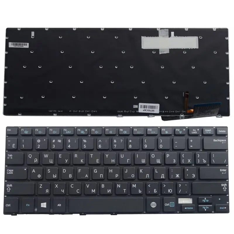 

GZEELE new for Samsung 730U4 740U3E NP730U3E NP730U4 NP740U3E 730U3E RU Russian black Laptop Keyboard with backlit