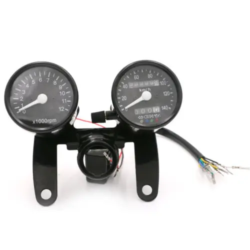 Motorcycle Tachometer Gauge Odometer Dual 12V Backlight Tachometer Speedometer