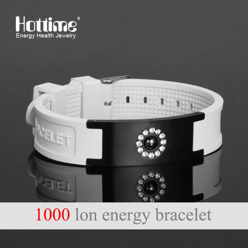 Hottime Tourmaline Energy Balance Bracelet Tourmaline Health Care Jewelry For Mens Germanium Magnetic Bracelets Bangles 20011 - Окраска металла: 20012 White