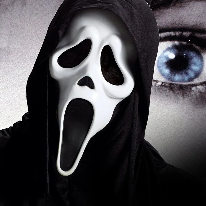 Ужас Grim Reaper маска для взрослых Хэллоуин фестиваль вечерние Кричащие ПВХ блистер