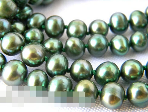 

01456 4strands Green Round Freshwater Pearl Bracelet