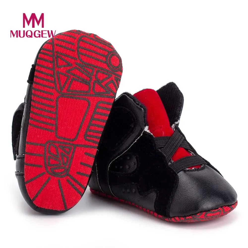 

MUQGEW Newborn Toddler Baby Basketball Geometric Soft Sole Boot Casual Basketball Boots baby girl Boys shoes kids First Walkers
