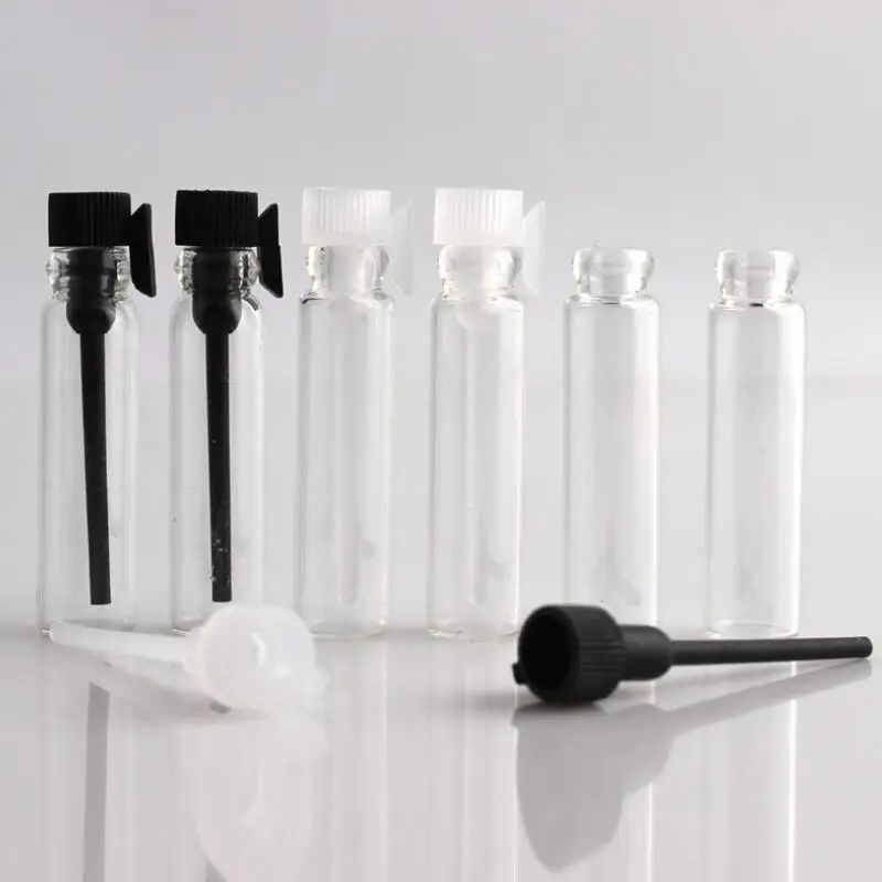 10000 pcs/lot 1ML 2ML Mini Glass Perfume Vials Empty Sample Essential Oils Perfume Container Bottles LX7527