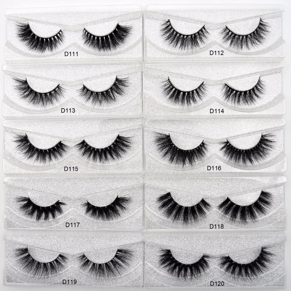 

Lash Natural False Eyelashes 3D Real Mink Lashes Soft Thick Natrual Long Eyelash Extension MakeUp Glitter packing 27 Styles