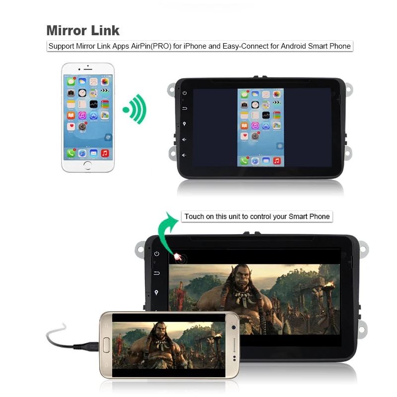 Perfect Android 7.1.2 System Car DVD Player for VW EOS Caddy Shara Amarok Scirocco with GPS Navigation Car Multi-Media Player 7
