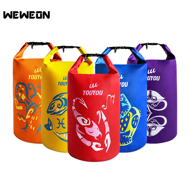 15L Waterproof Dry Bag Constellation Printing Swimming Bag Outdoor Stylish Swimsuit Storage Bags