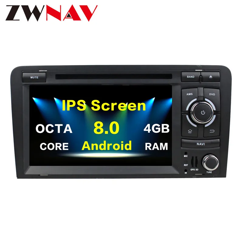 Excellent 4+32G Android 8.0 Car Multimedia Player head unit for Audi A3 2006 2007-2012  2 din GPS navigation Radio GPS Stereo Audio Player 9