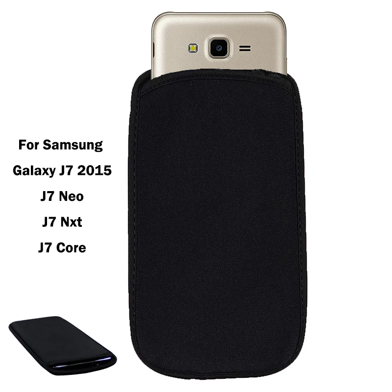 Неопреновый черный чехол для samsung Galaxy J7 Neo J701M Nxt J701F Core J701FZ/J7 2015 J700F с эластичным