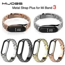 Mi Band 3, металлический ремешок для Xiaomi mi, 3 браслета, Безвинтовой браслет из нержавеющей стали, mi Band 3, браслеты mi Band 3, ремешок Correa