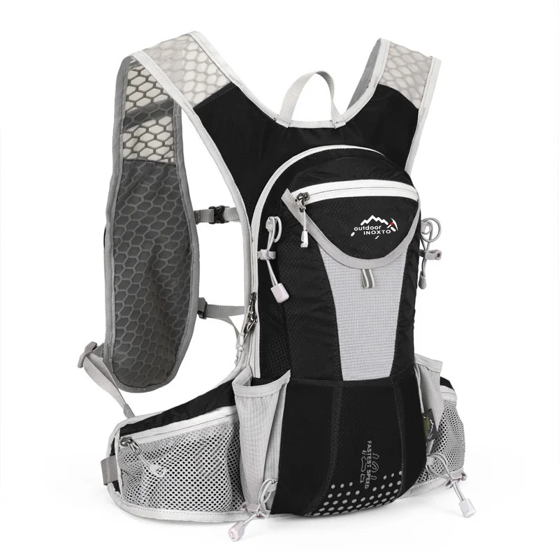 Гидратационная сумка MTB велосипедная сумка для активного отдыха для альпинизма, пешего туризма, дышащий рюкзак для велоспорта, сумка для горной езды - Цвет: black with gray