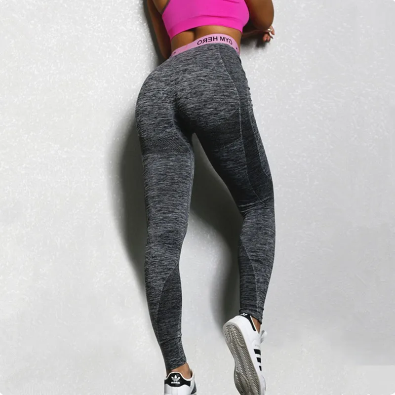 Женские Бесшовные Леггинсы для фитнеса с высокой талией, леггинсы для бега, быстросохнущие спортивные тренировочные штаны для йоги, женские трико для бега в спортзале