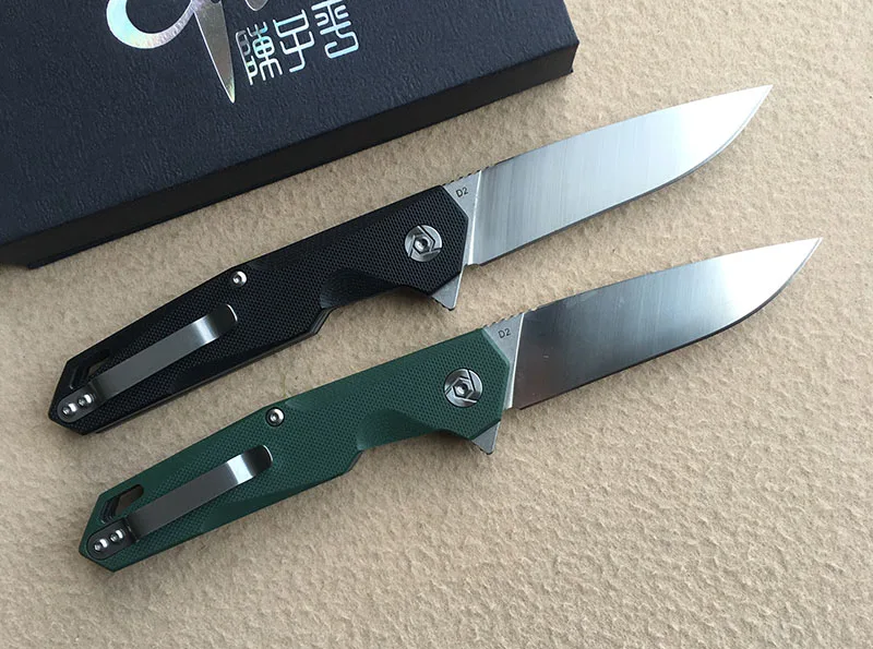CH CH1047-G10Flippe original folding knife D2 blade ball bearing G10 + steel handle hunting knife outdoor survival knife EDC CH CH1047-G10Flippe original folding knife D2 blade ball bearing G10 + steel handle hunting knife outdoor survival knife EDC