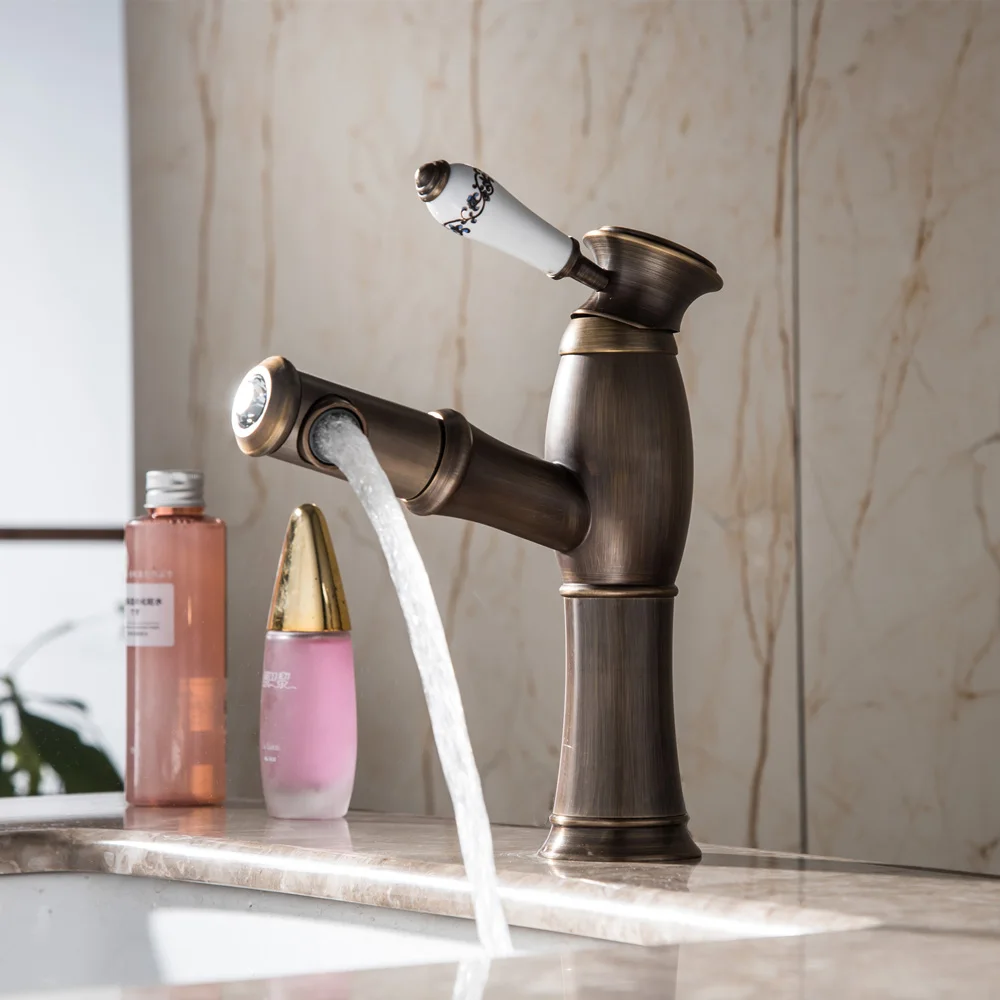 Basin Faucet Single Handle Pull Out Kitchen Tap Single Hole Handle Swivel 360 Degree Water Mixer Tap Mixer Tap Torneiras Mci3