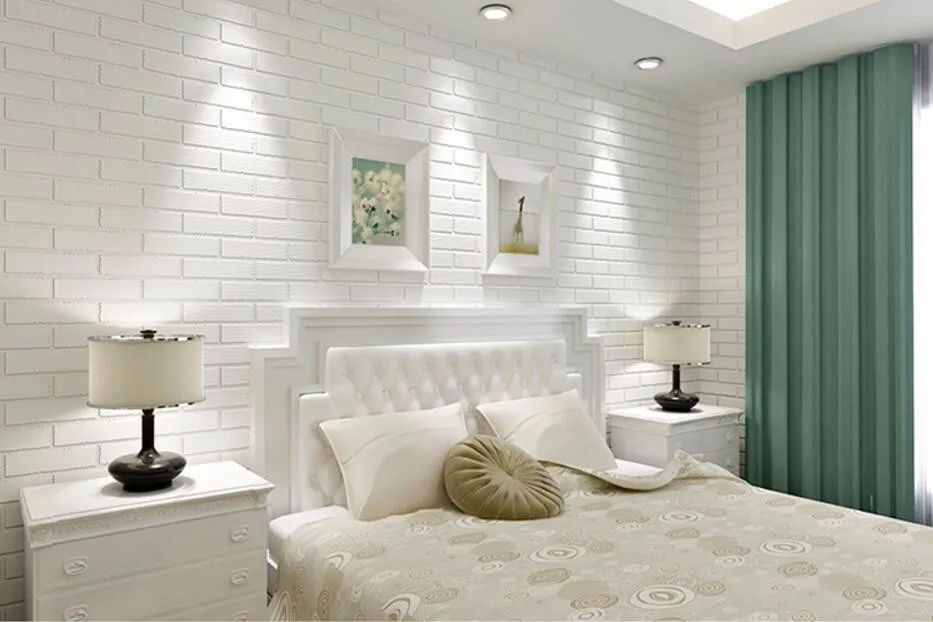 Beibehang белая кирпичная стена спальня столовая обои современный 3D обои украшения дома обои для стен 3 d behang