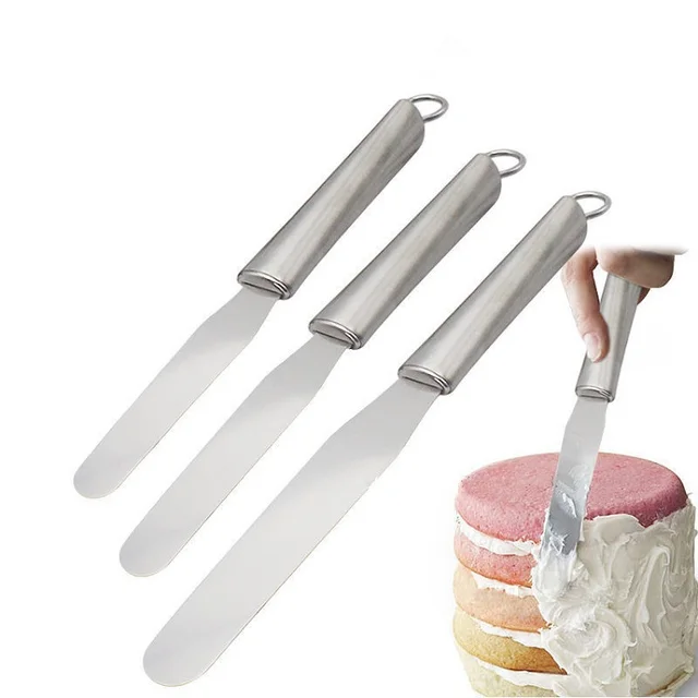 6/8/10 Inch Professional Stainless Steel Cake Spatula,Cream Straight