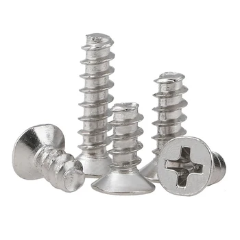 

100Pcs Phillips Cross Countersunk Flat Head Self-tapping Screws M1.4 M1.7 M2 M2.3 M2.6-M4 Nickel Plated Electronic Micro Screws