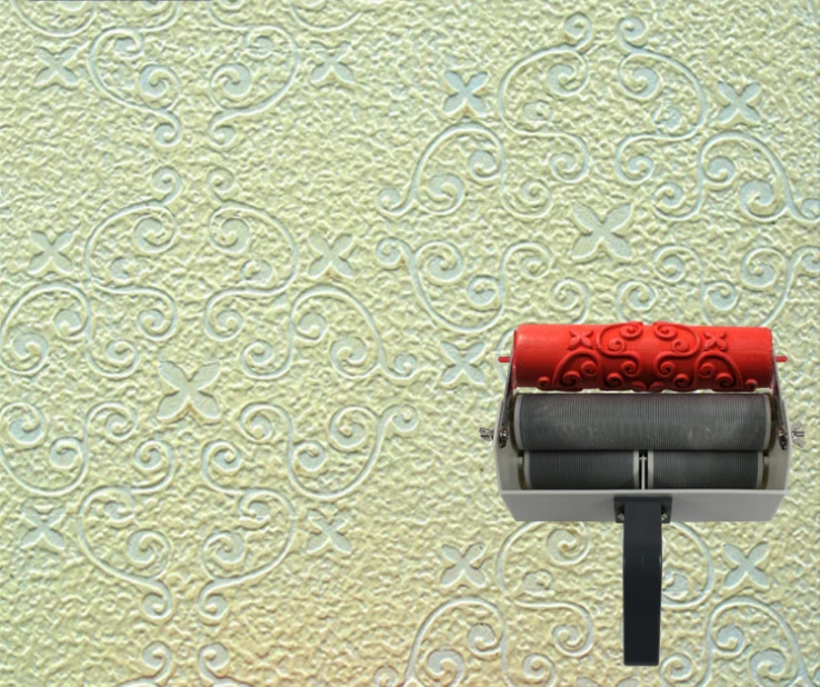 Настенная живопись пошлины сделанный по образцу ролик для отделки стен 7 дюймов Текстурированный резиновый ролик 087
