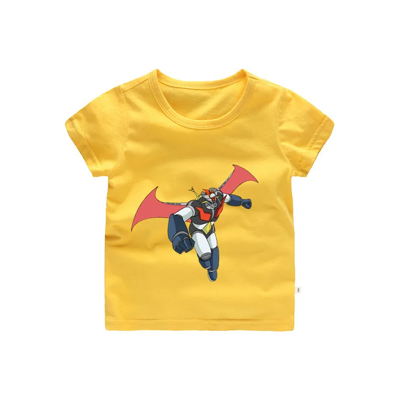 От 2 до 12 лет дети Mazinger Z футболка для маленьких девочек Летнее платье с героями мультфильмов, топы для детей, большая Повседневная одежда b250