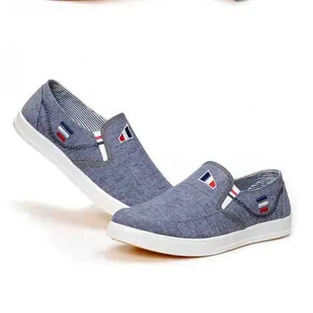 

Spring and Autumn Casual Simple Canvas Shoes Men's Light and Breathable Slip-On Shoes Single Shoes Men's Driving & Walking Shoes