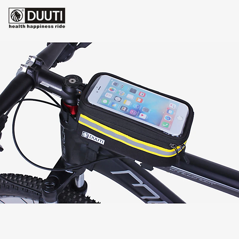 new Screen Bicycle Mobile phone Bags Cycling MTB Bike Frame Front Tube Storage Bag Waterproof bycicle accessories saddle bag