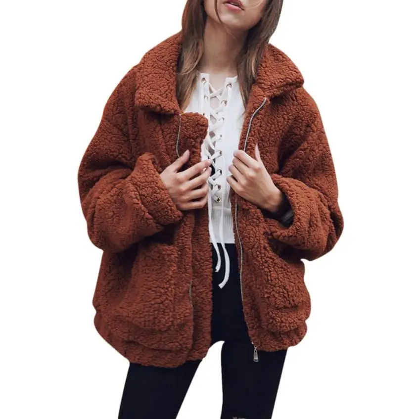 Femmes Casual Sep14 D'hiver 2017 Outwear Chaud De Veste Dames marron kaki Manteau Pardessus vert Noir npxZqvaZE