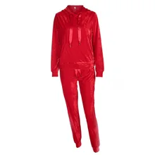 Woman Tracksuit Long Sleeve Hoodies Sweatshirts sets Sporting Suits Women velvet Pants high quality