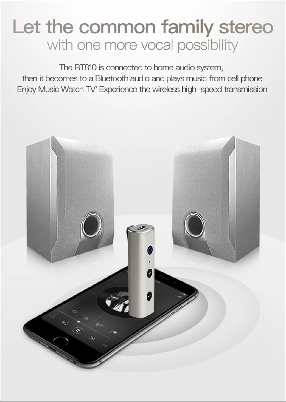 Car Bluetooth 4.2 Transmitter Universal 3.5mm Wireless Music Audio Receiver Adapter Rechargeable Handsfree for Headphone Speaker (12)