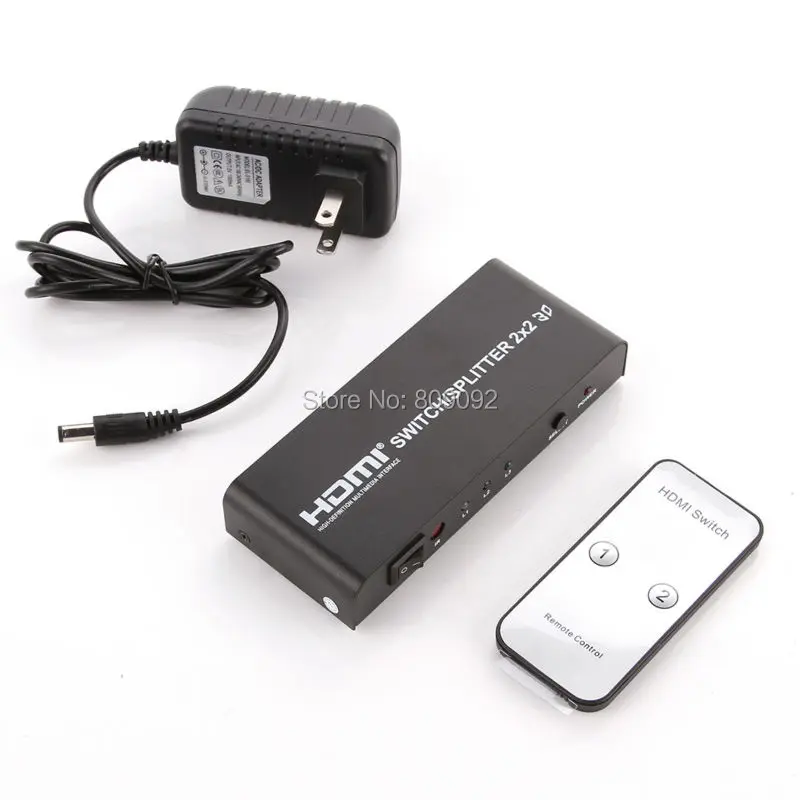 2x2 HDMI True Matrix Switch Splitter Amplify Selector 3D