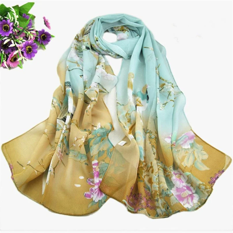 2017 Fashion Scarves Thin Chiffon Silk Scarf Spring And Autumn Accessories Women's Summer Scarfs