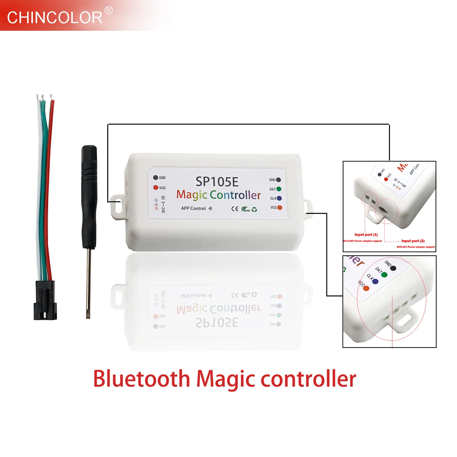 Контроллер Bluetooth Led RGB RGBW контроллер WS2811 WS2812 SK6812 APA102 WS2801 светодиодные полосы Диммер DC5V-24V SP105E SPI Новый JQ