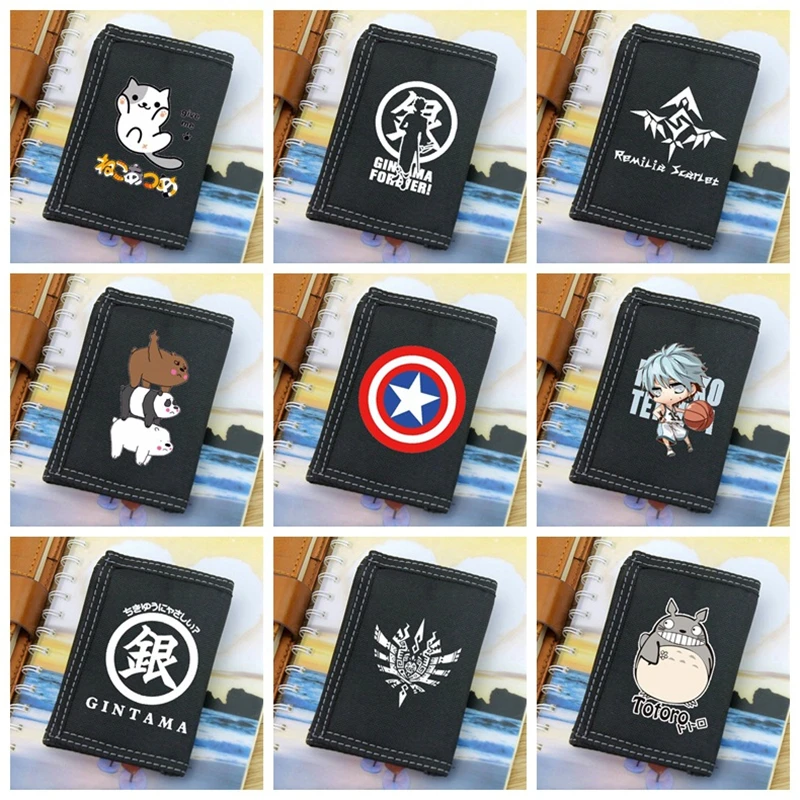 

America Captain Wallet Gintama Kuroko no Basuke Wallet for Boys Girls Gift Carteira
