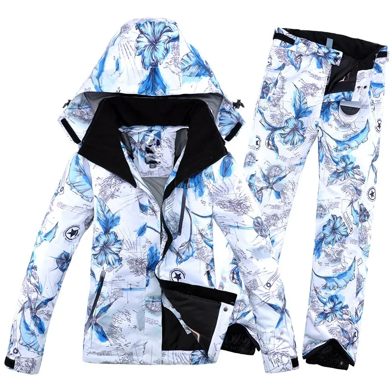 New Winter Impression Female Women's Ski Suit Jacket And Pants Hiking