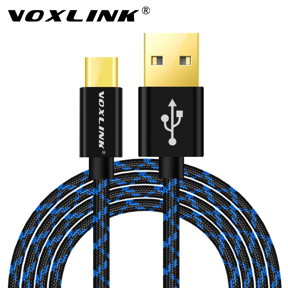 VOXLINK Тип usb C кабель для samsung S9 S8 2.4A type c функцией быстрой зарядки передачи данных
