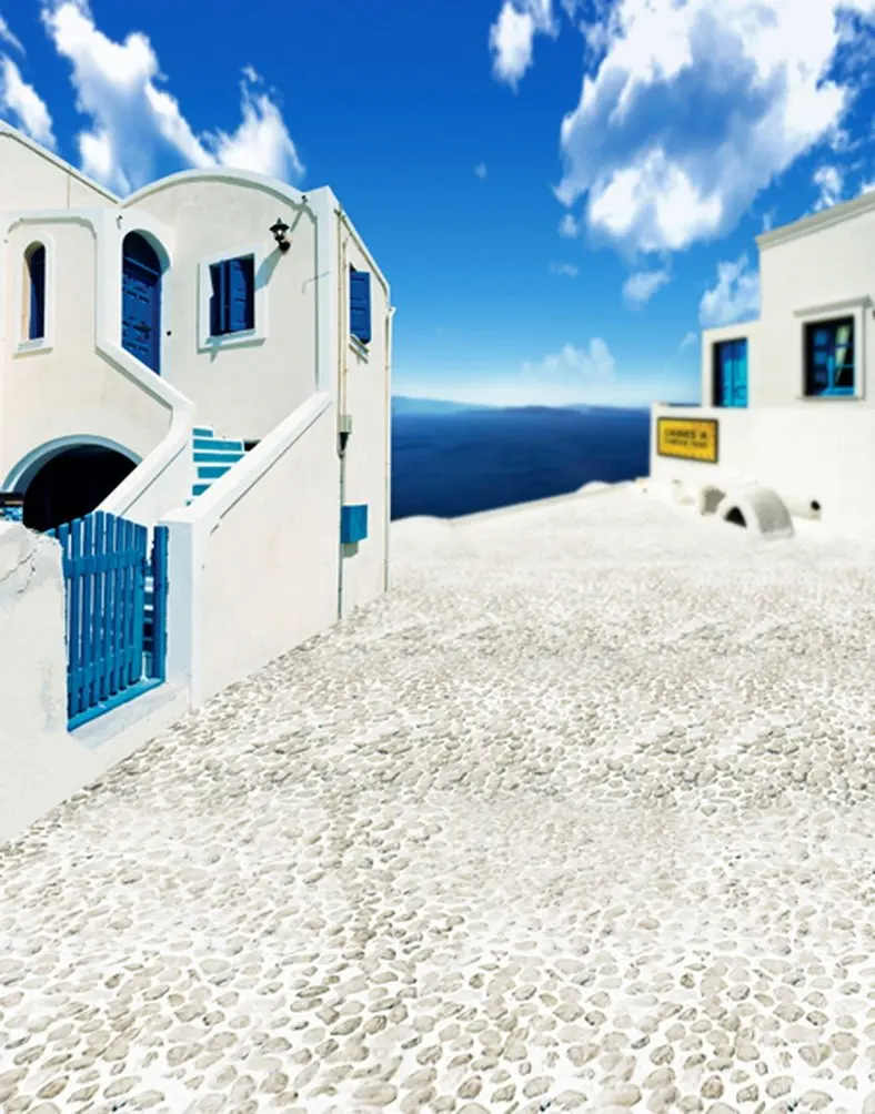

5x7ft White Castle on Beach Photography Backdrops Photo Props Studio Background