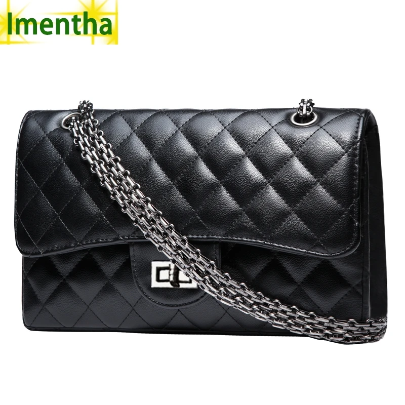 

2017 fashion black women shoulder bags crossbody bags for women Chains strap quilted PU women leather handbags ladies hand bags