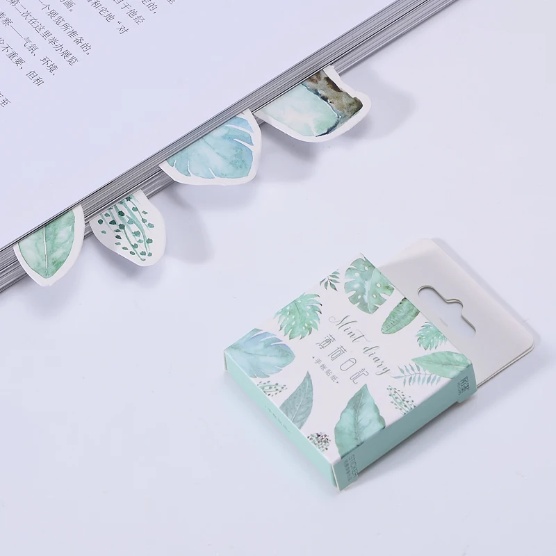 45 шт./коркор. милые листья мини фотоальбом DIY наклейки альбом канцелярские