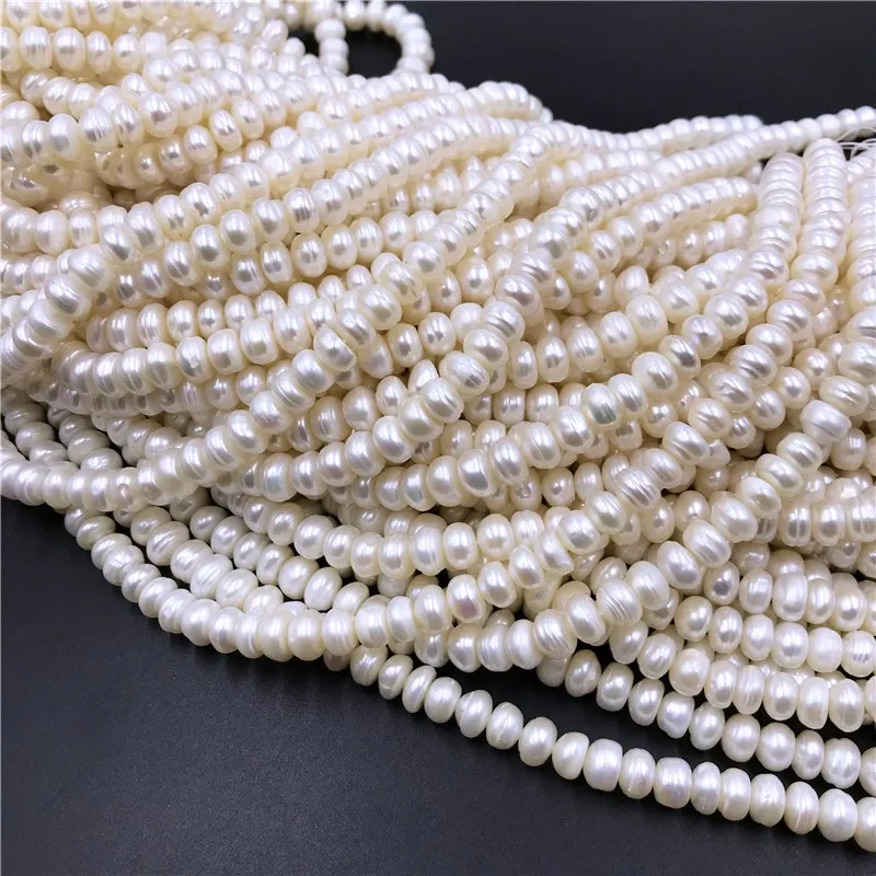 

Natural Freshwater Pearl 7-8mm Potato Baroque Beads Punch Loose Beads for DIY Jewelry Making Cheap Price Of Natural Pearls 15"