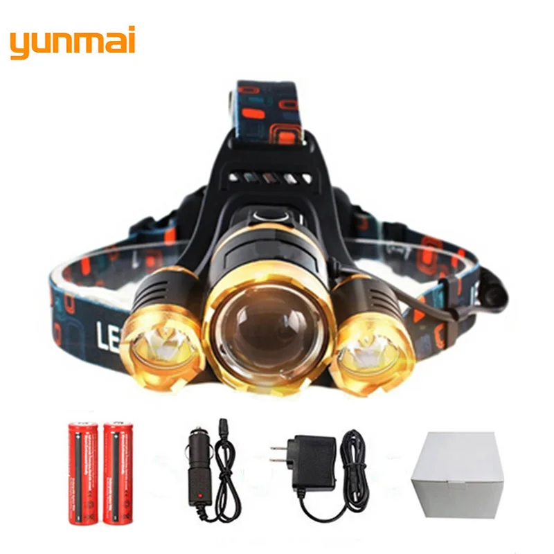 

Hot Type Led Headlamp 10000LM XML T6 Zoom Headlight Rechargeable Head Lamp Lights 4-Mode Flashlight Torch for Camping Fishing