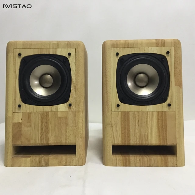 オーク材のスピーカー 高周波および低周波スピーカー