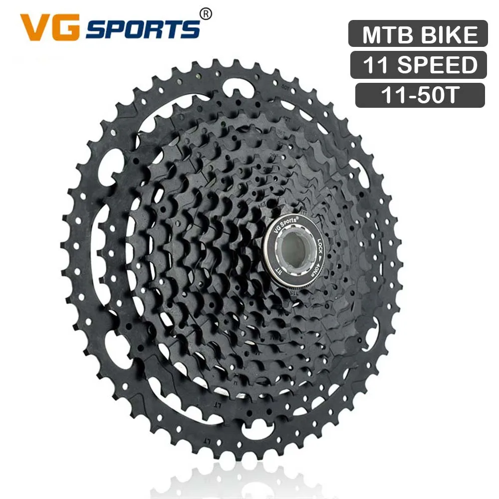 VG Sports MTB Mountain Bike 10 Speed Cassette 50T Black Freewheel Sprocket Cogs