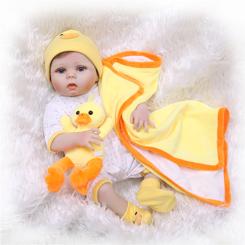 

NPK real baby girl dolls 22"55cm full silicone reborn baby dolls toys for child birthday gift bebes reborn menina boneca