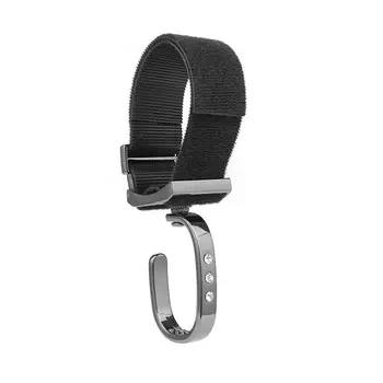 

2Pcs 360 Degree Rotation Aluminum Baby Stroller Hook With Hook Loop Fastener For Storage Very Convenient To Install