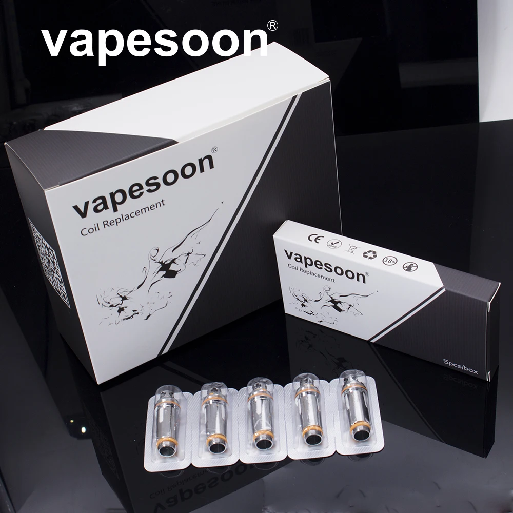 5 шт. Аутентичные VapeSoon замена катушки головки для Cleito Танк двойной Clapton катушки 0.4ohm