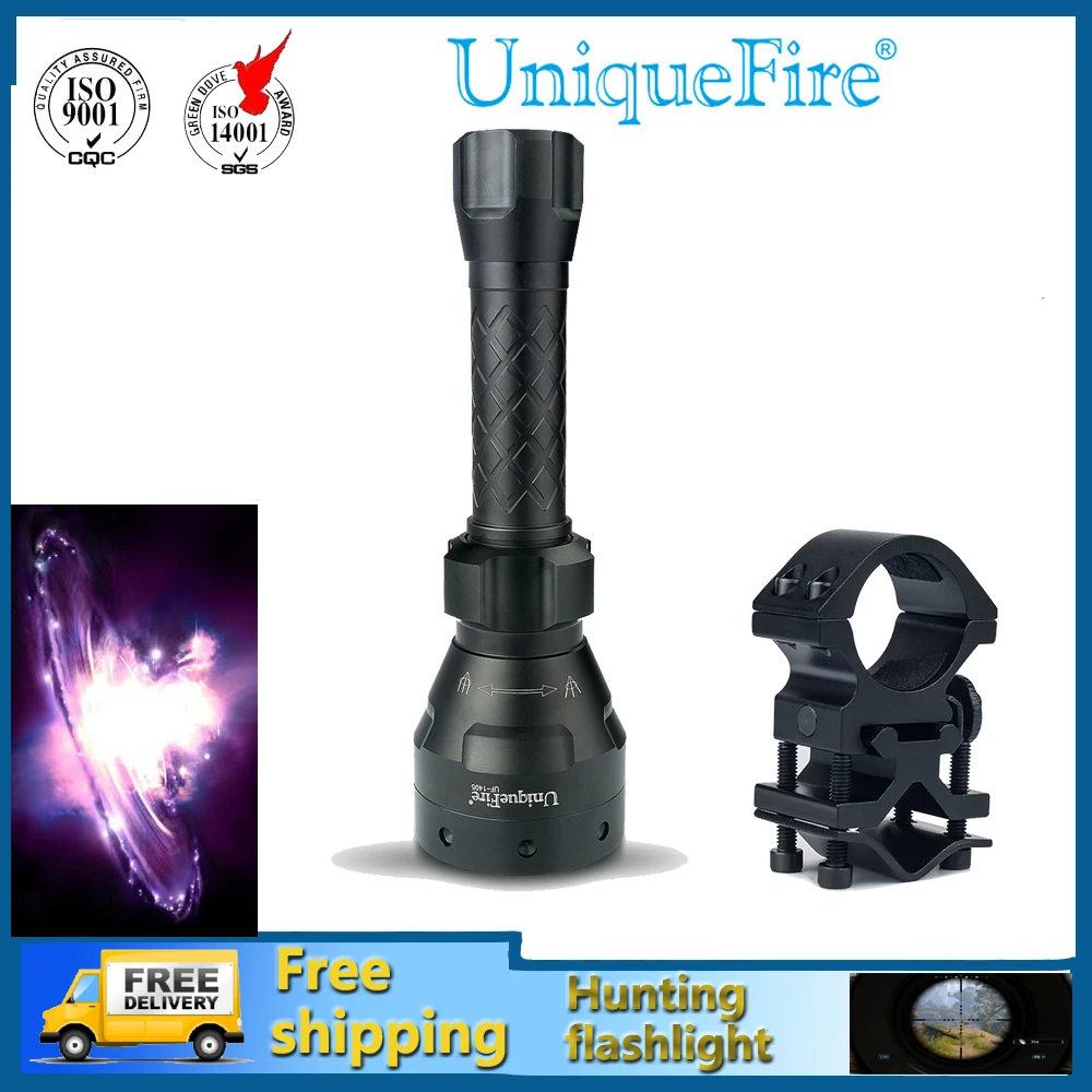 

UniqueFire UF-1405-850NM IR Flashlight 38mm Lens Infrared Light Night Vision Torch Kit: 1-UF Flashlight, 1-Scope Mount
