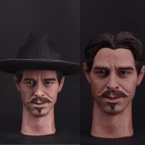 1 6 scale head sculpt val kilmer tombstone doc holliday for 12