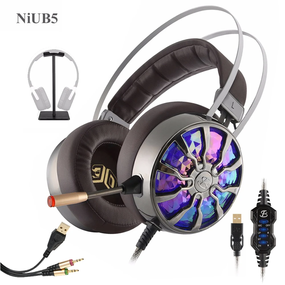 Gaming Headphone 7.1 Stereo Surrounded for Computer Deep Bass Game