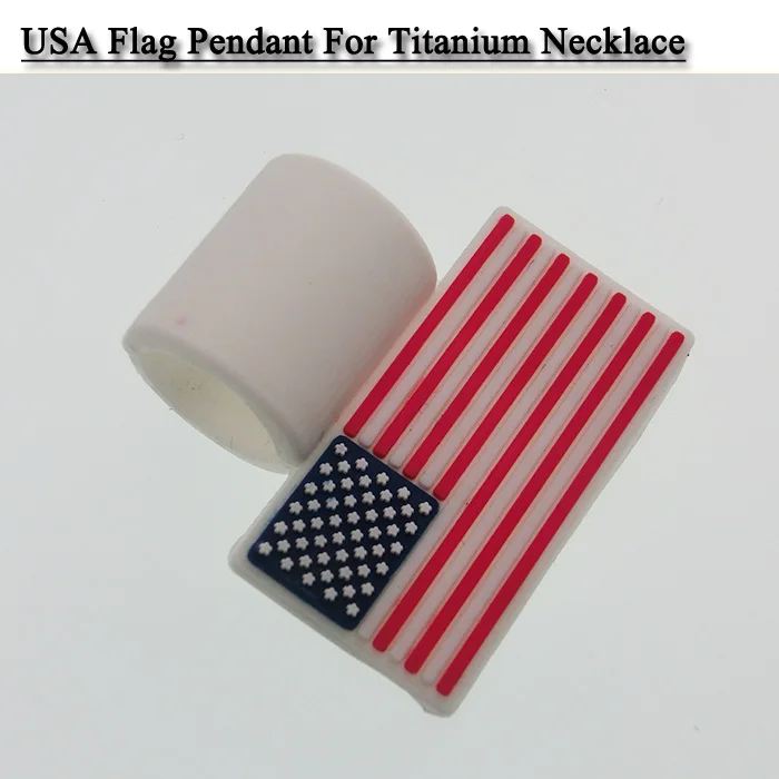 

USA Canada flag pendant for titanium baseball necklace Free DHL