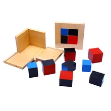 Montessori Wooden Toys Binomial Cube Montessori Math Materials Preschool Educational Learning Toys For Children MG1464H