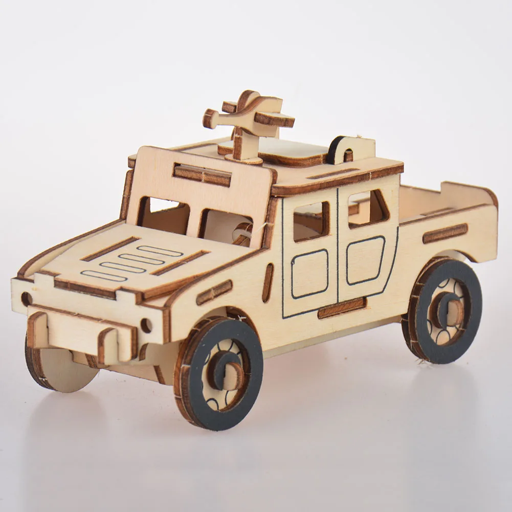 3D деревянная головоломка DIY Сборная модель автомобиля Деревянные Ремесла строительные наборы стол Декор игрушки для детей Прямая поставка