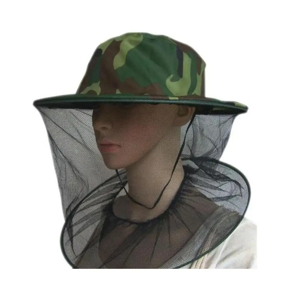 

Camouflage Beekeeping Anti-mosquito Bee Bug Insect Fly Mask Cap Hat Head Net Mesh Face Protection Outdoor Fishing